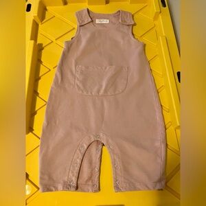 Toddler Sleeveless Pocket Romper in Dusty Pink